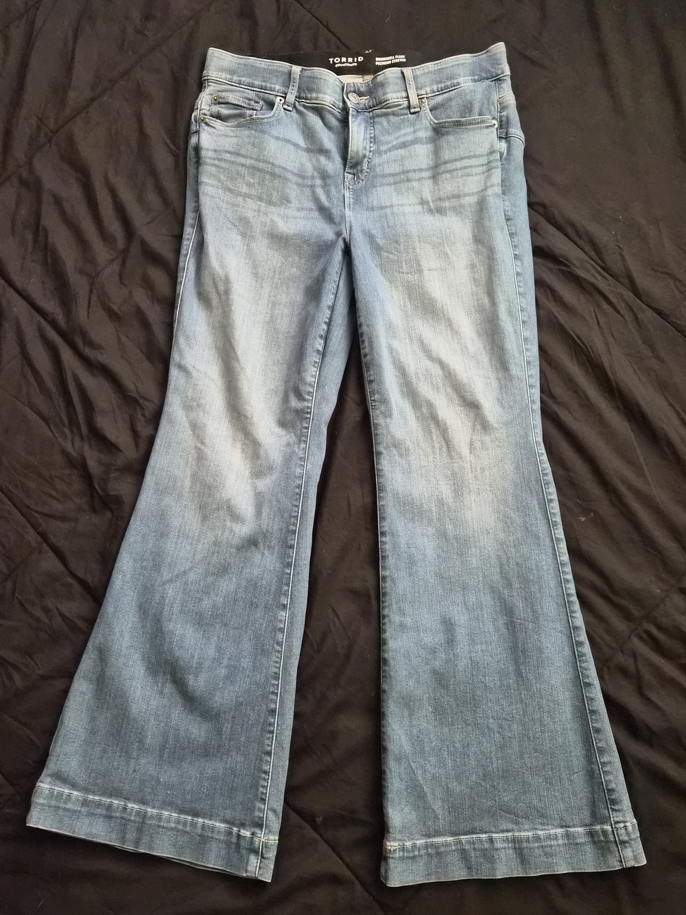 torrid Light Wash Flared Jeans - Faded Blue